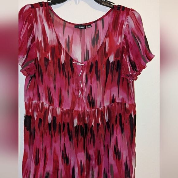 a.n.a short sleeve sheer blouse size M - Picture 4 of 7